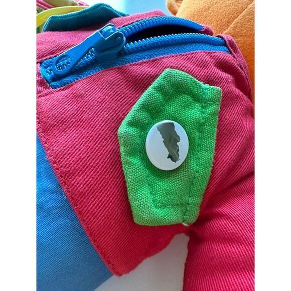 Sesame Street Ernie Plush Vtg Dress Me Up 1990 Playskool Zip Button EUC Doll - Picture 9 of 9